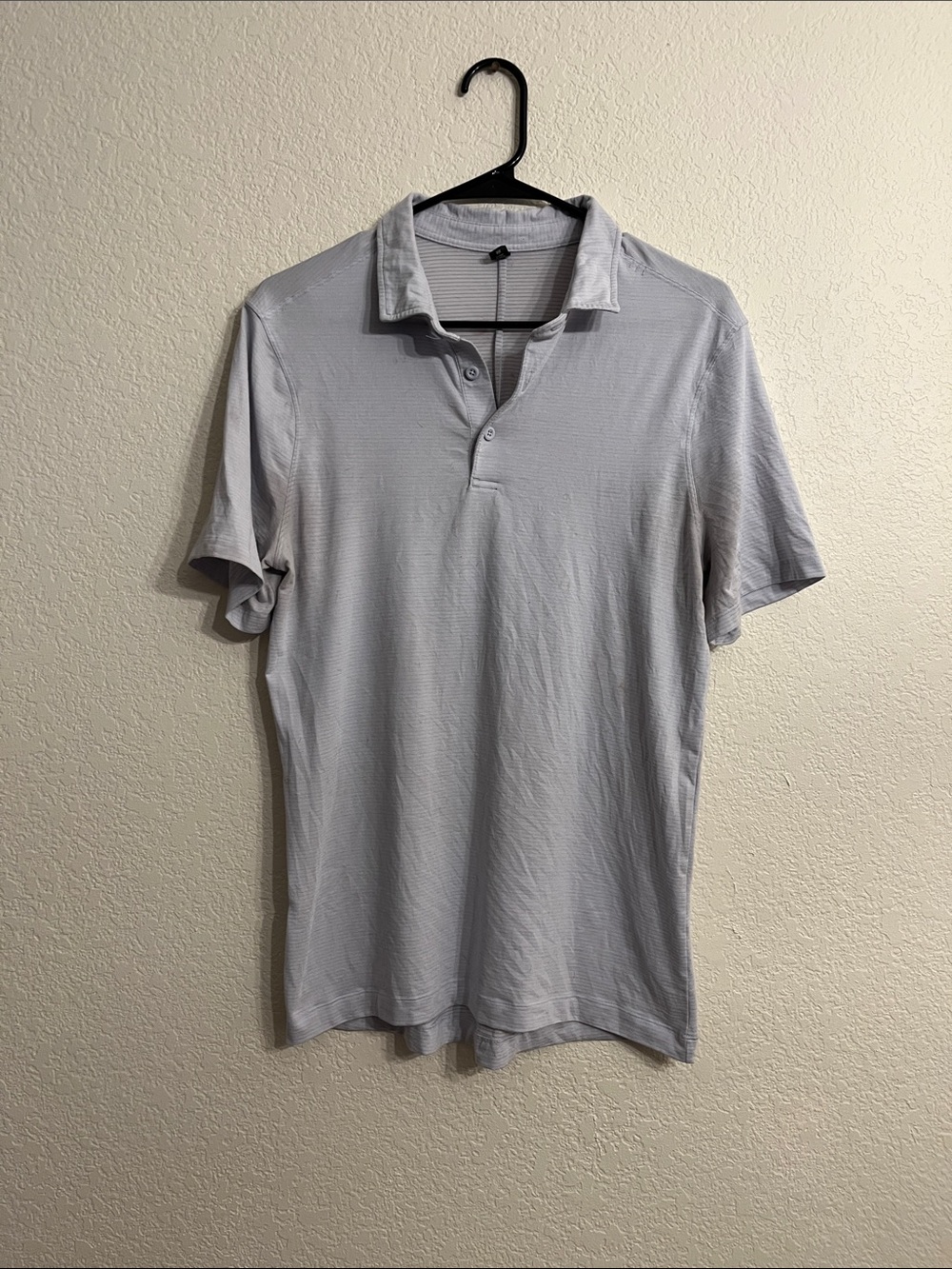 lululemon athletica Preppy Light Gray Men's Polo